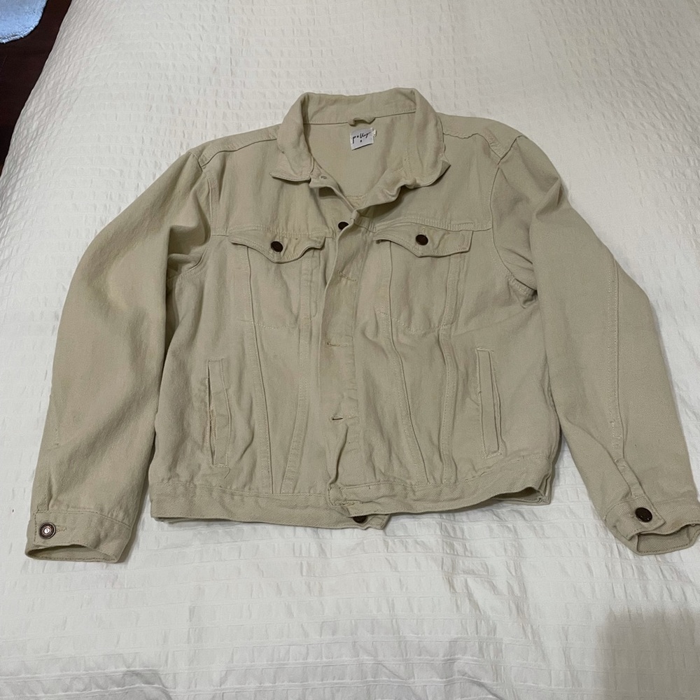 Princess Polly Western beige / off white western denim jacket